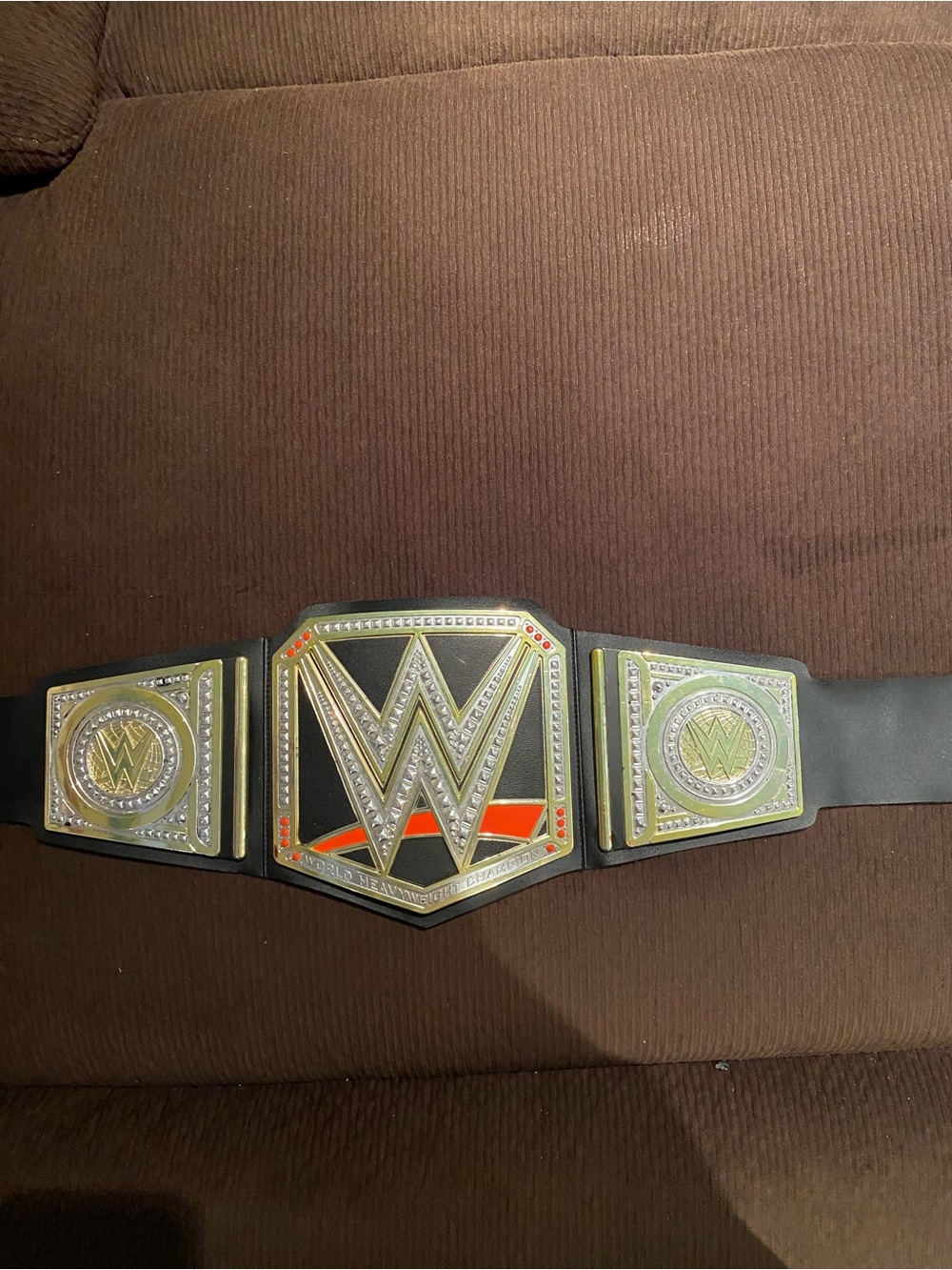 Mattel WWE Replica Championship Belt – Black, Gold, Red